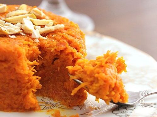 le pudding aux carottes est inclus dans le menu pour la panréatite